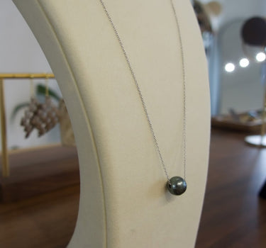Silver Tahitian Pearl Necklace