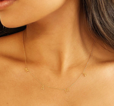 Silver Letter "MAMA" Necklace