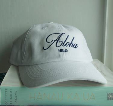Hilo Dad Hat- Aloha - White