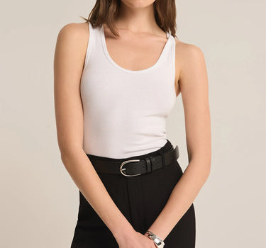 Essy Rib Top - White