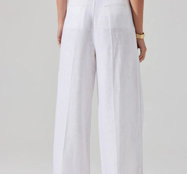 Milani Wide Leg Trouser Pants- White