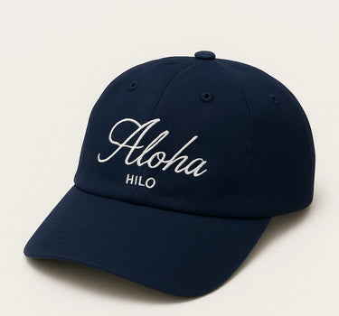 Hilo Dad Hat- Aloha - Navy Blue