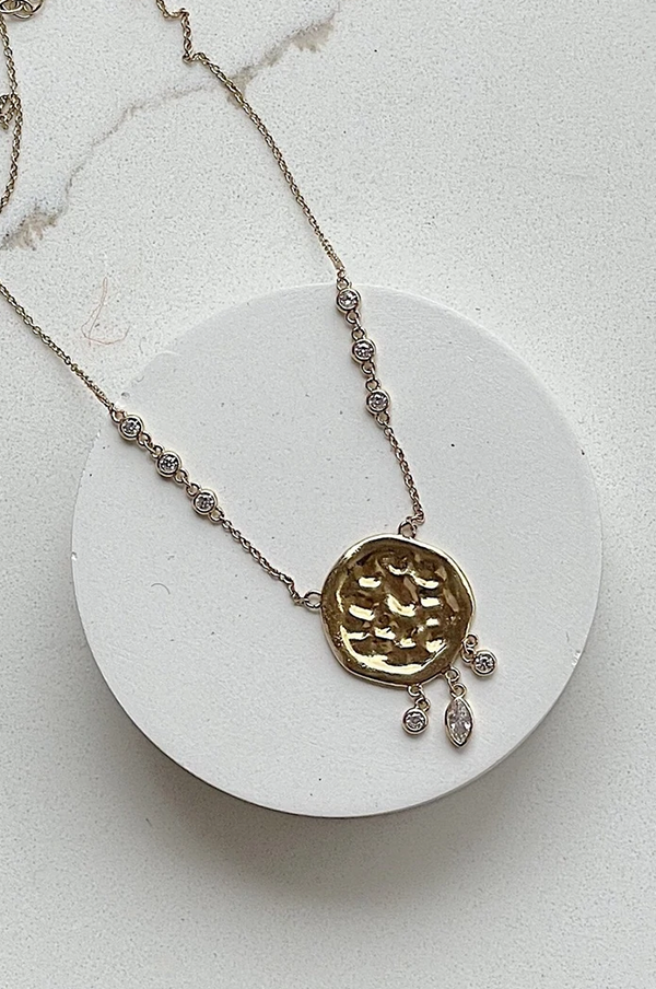 Singing In The Rain Coin Necklace